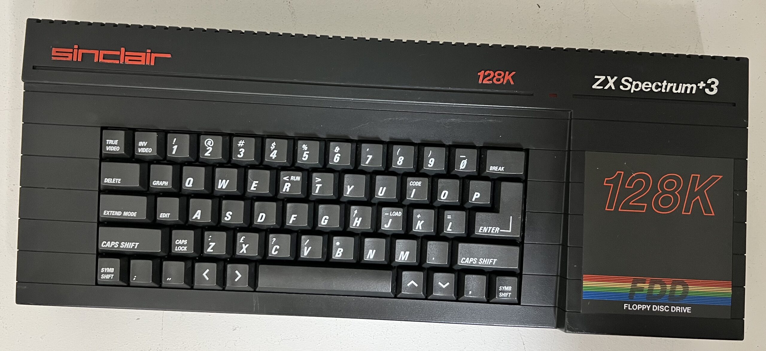 Sinclair ZX Spectrum 128k +3 – Refurbished, with PSU, manual