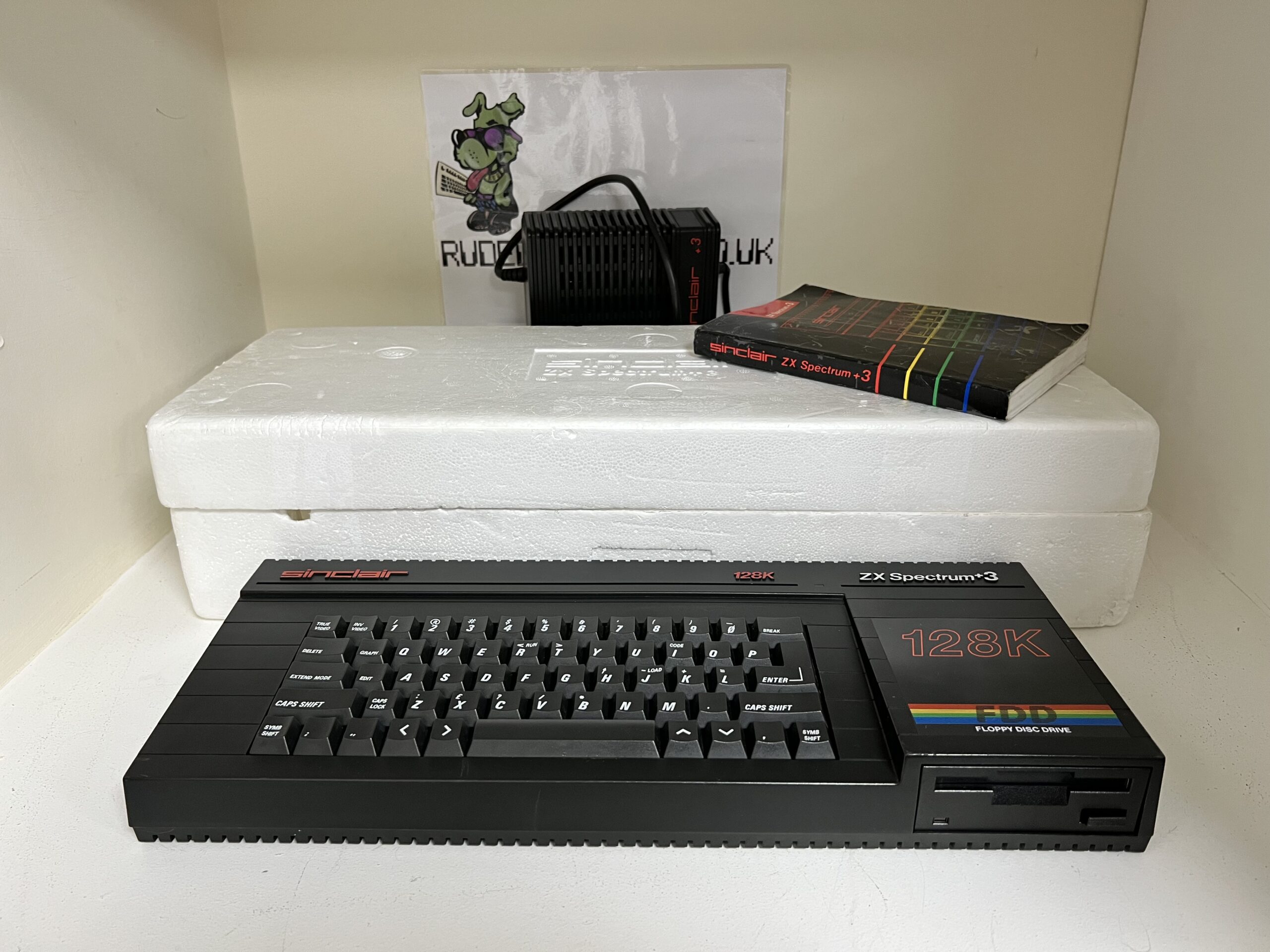 Sinclair ZX Spectrum 128k +3 – Refurbished, with PSU, manual and 